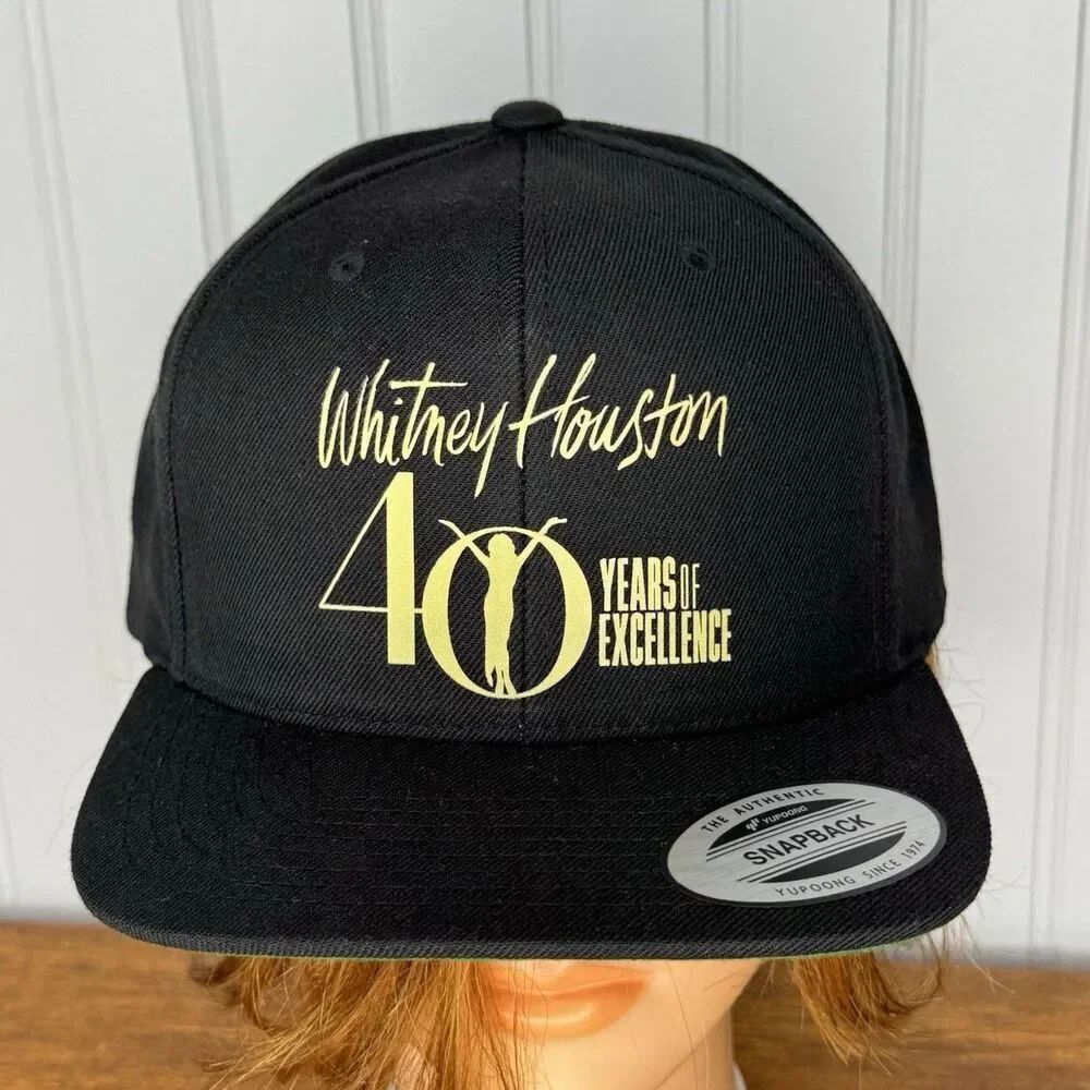 Whitney Houston 40 Years of Excellence The Classics Yupoong Snapback Black HTF
